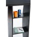 FixtureDisplays® Black Podium for Floor, Curved Post Lectern, Pulpit, Frosted Front Acrylic Panel, 44.3